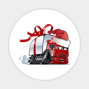 Cartoon christmas truck Magnet